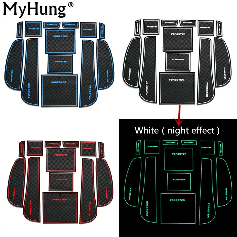 

Car Non-Slip Door Groove Mat For SUBARU Forester 2009 To 2012 For Phone Slip Mat Hot Sale Door Pad Cup Mat Latex Car Accessories
