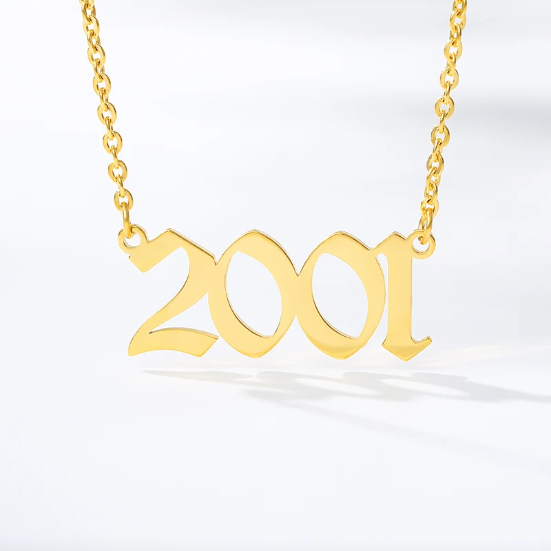 Ожерелье с цифрами для женщин ювелирное изделие со специальной датой и годом 1994