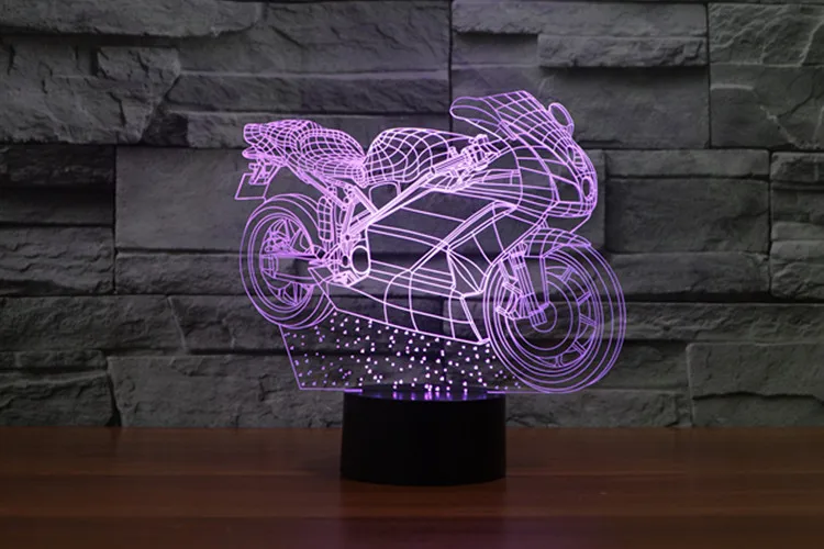 Светодиодная 3d-лампа autocycle меняющая цвет для мотоцикла | Лампы и освещение