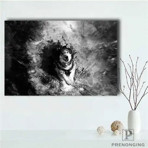 Изготовленный На Заказ волк (2) Печатный постер ткань стены искусства картины для