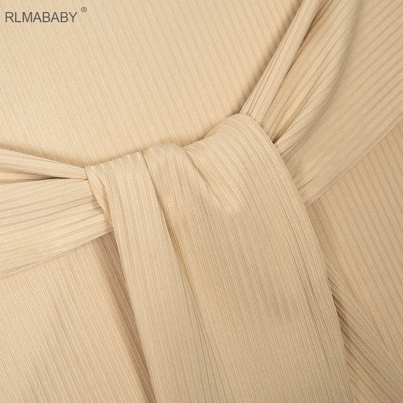 RLMABABY однотонное мини-сексуальное платье без бретелек Бандажное с длинными