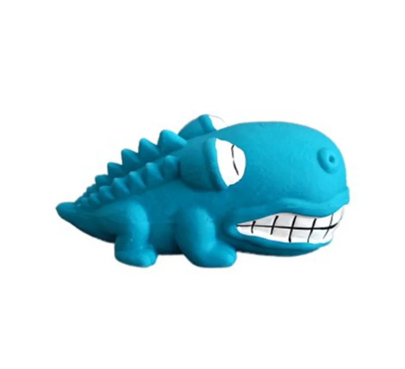 [MPK Store] Толстая игрушка из крокодиловой собаки в 3 цветах, игрушка пищалка для собак, щенков, кусает и пищит - Цвет: Синий