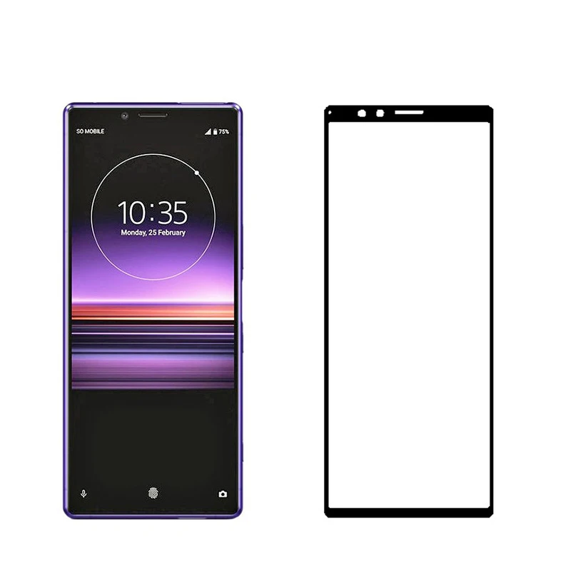 9H Полностью клеящаяся Защитная пленка для экрана закаленное стекло Sony Xperia 1