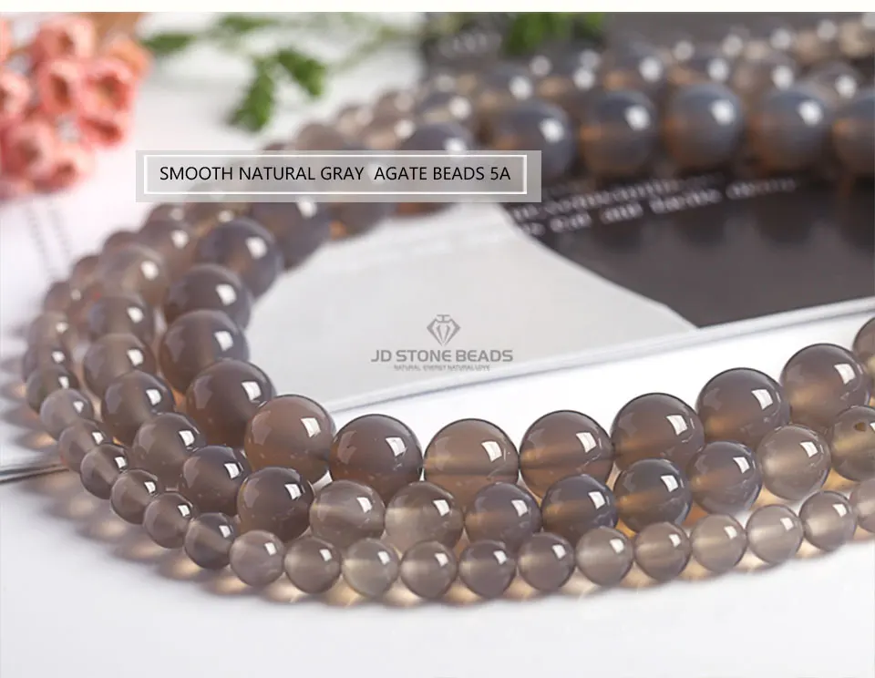 Матовая 5A 3A натурального серого агата Beads4/6/8/10/12/14 мм Гранёные с одной и плоские с другой стороны оникс свободные драгоценные бусы из работа ручная работа драгоценных камней для изготовления ювелирных изделий