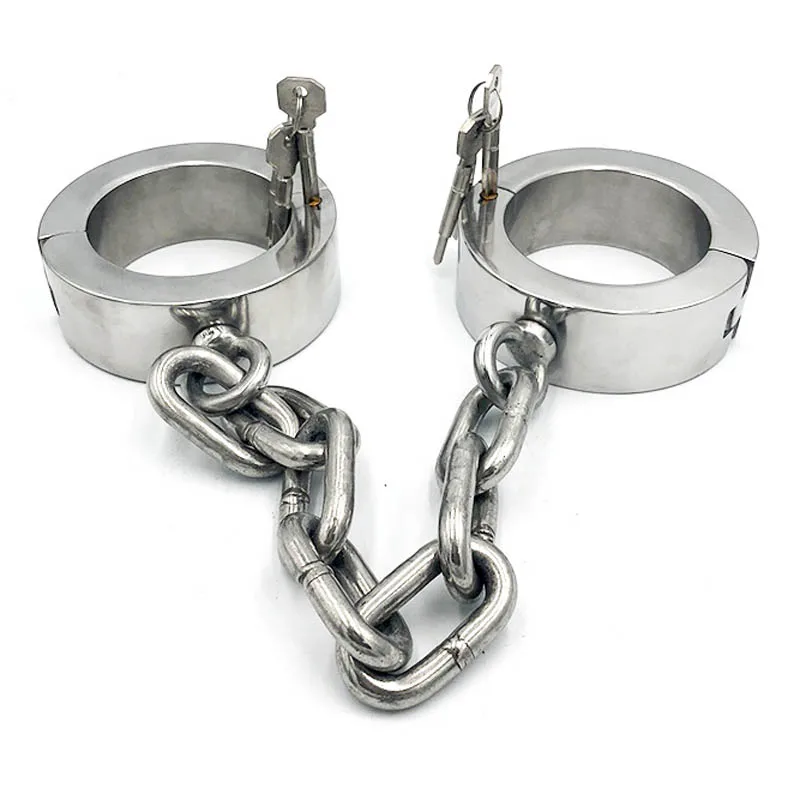 4 см из нержавеющей стали тяжелые утюги для ног кандалы БДСМ Связывание замки