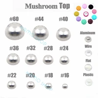 100setlot16 60aluminum round mushrooms fabric covered cloth button cover metal jewelry accessories handmade diy craft 4buttoms