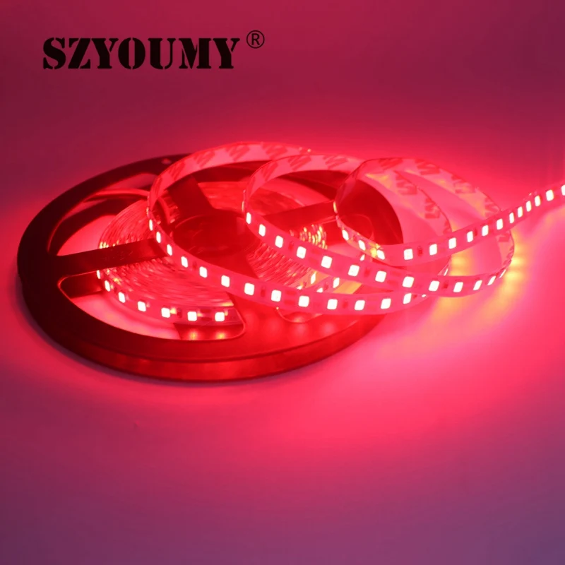 Гибкая светодиодная ленсветильник SZYOUMY SMD 2835 120Led/m 5M 600 12 В постоянного тока