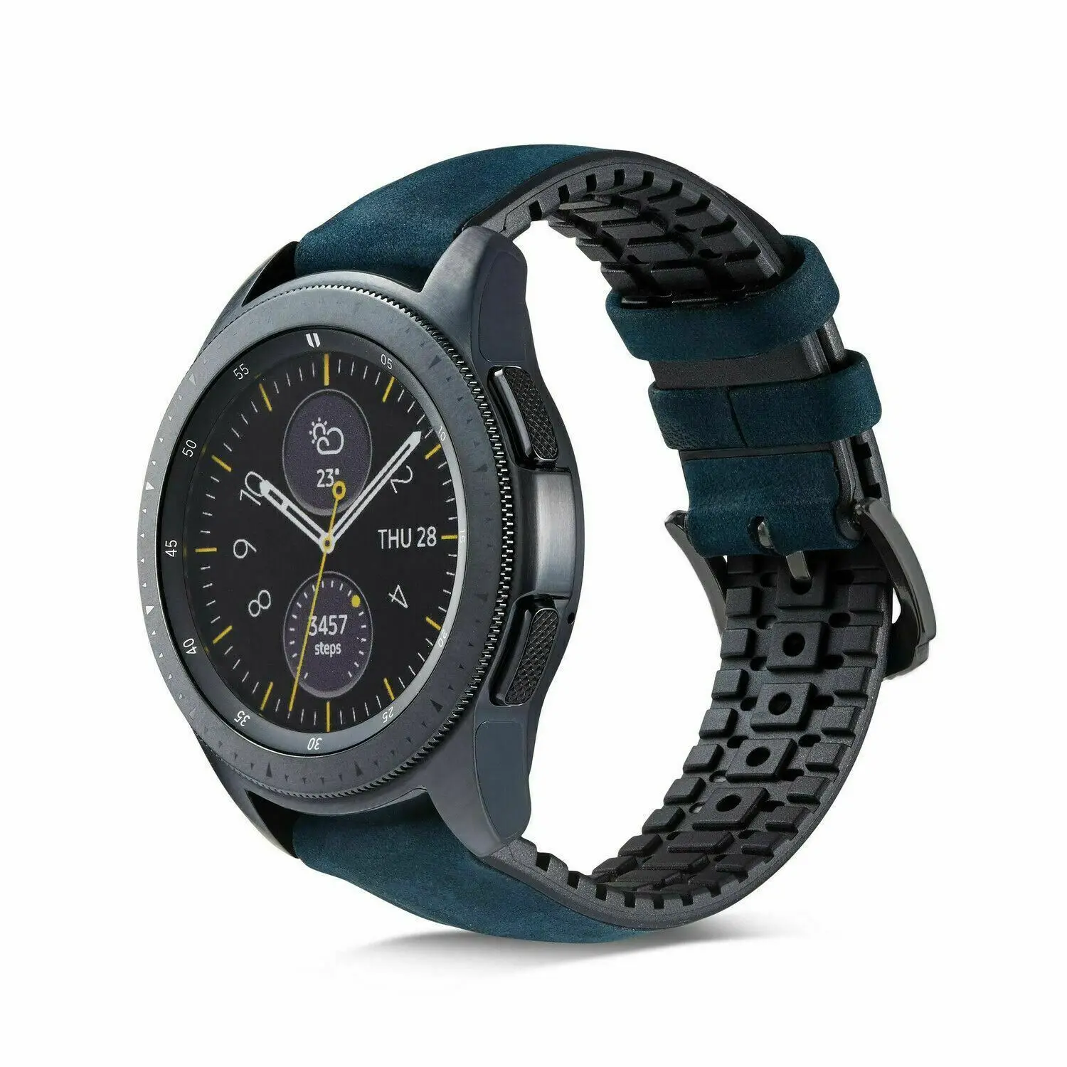 Ремешок кожаный для Samsung Galaxy Watch 42 мм винтажный Силиконовый браслет с защитой от
