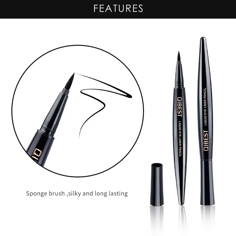 QIBEST Новая Черная Подводка для глаз водонепроницаемый карандаш Перо Чернила