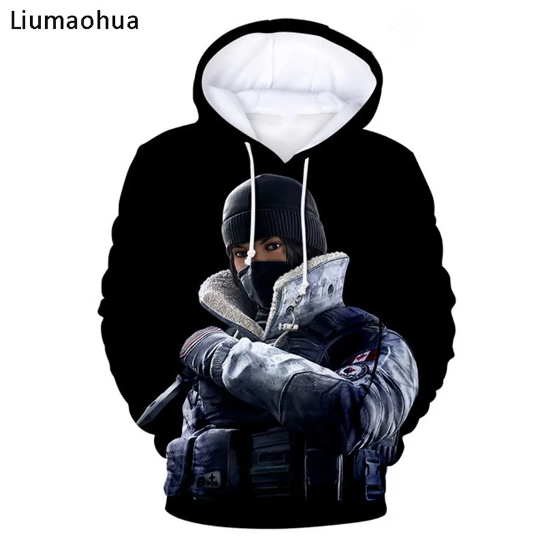 Liumaohua Rainbow Six Siege 3D толстовки для мужчин/wo мужские Горячая игра принт Радуга Одежда