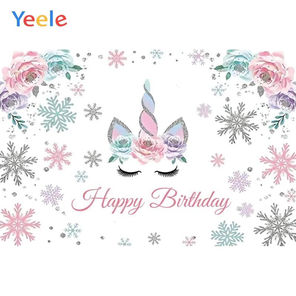 Yeele мультфильм Единорог шаблон фон детский день рождения фотографии фоны