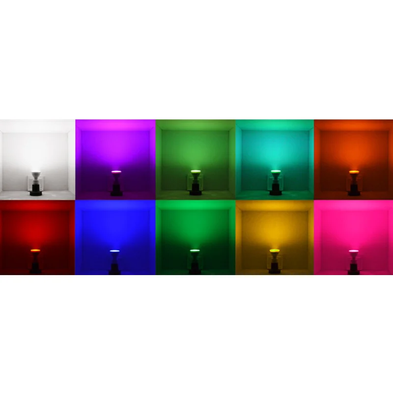 Светодиодный точечный светильник RGB GU10 SMD с регулируемой яркостью и пультом
