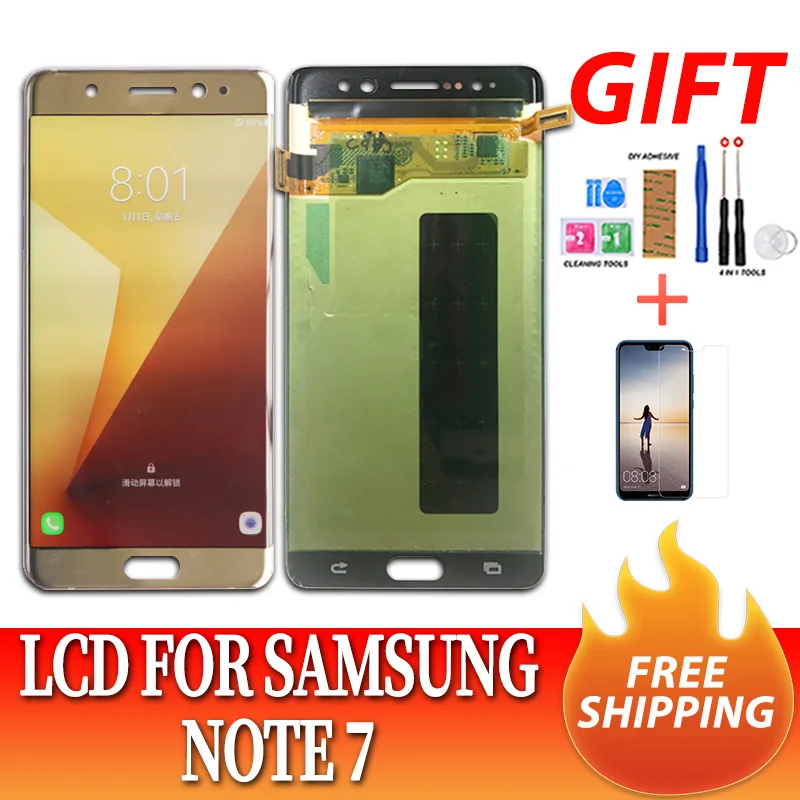 Super AMOLED ЖК дисплей для Samsung N935F Note FE сенсорный экран дигитайзер в сборе N930F 7 +