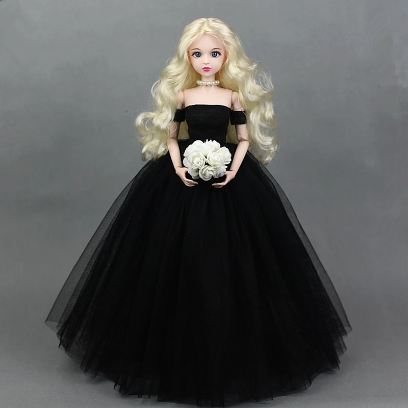 Высокое качество платье и фата свадебное платье для 1/4 BJD кукольная одежда вечернее платье праздничная одежда для 45-50 см кукла Синьи наряды