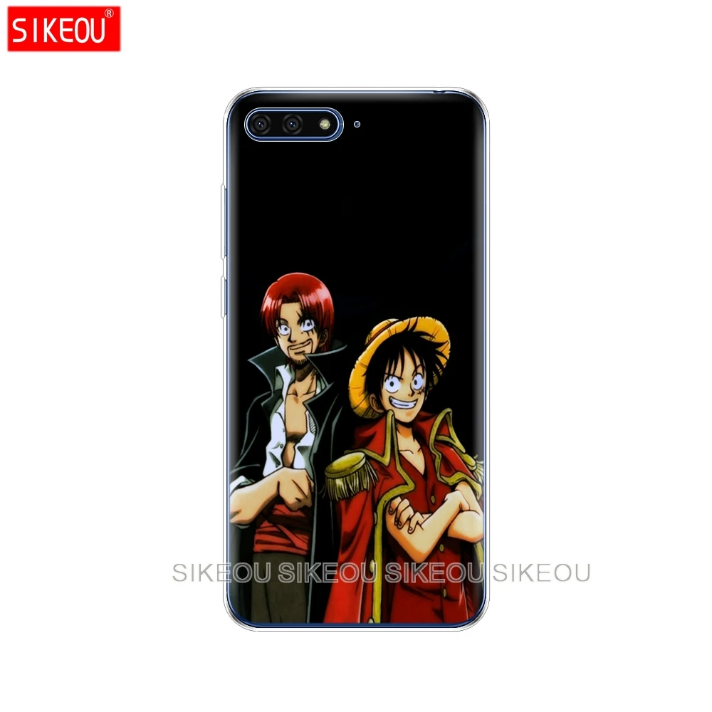 Силиконовый чехол для телефона Huawei Honor 7A PRO 7C Y5 Y6 Y7 Y9 2017 2018 Prime One Piece Shanks аниме Red Hair |