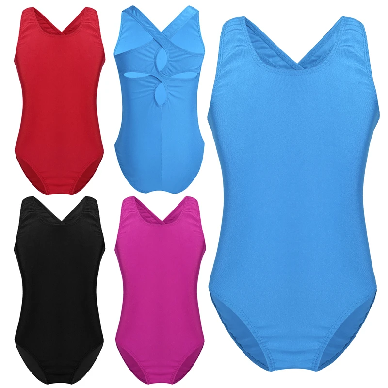 TiaoBug/детский Профессиональный Балетный трико с вырезами для подростков детский