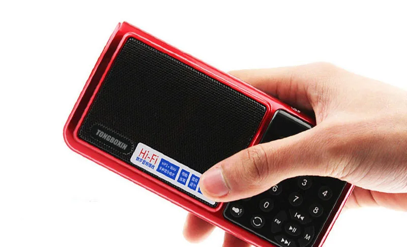 N-519 Мини Портативный 70 МГц~ 108 МГц fm-радио динамик TF USB MP3-плеер два слота для карт TF светодиодный фонарик с функцией использования аккумулятора 18650