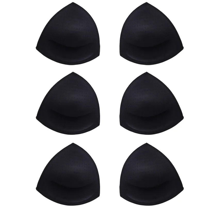 3 пары женский треугольный бюстгальтер с чашечками вставки подушечки для