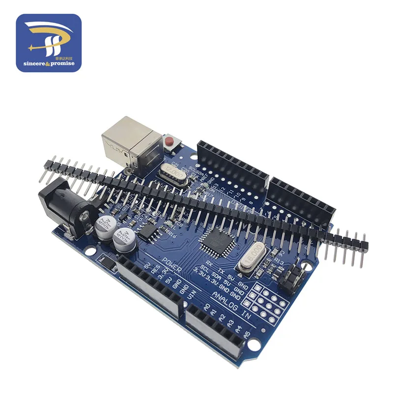 Один набор UNO R3 макетная плата ATmega328P CH340 CH340G для Arduino DIY KIT с прямым штыревым разъемом(без USB кабеля