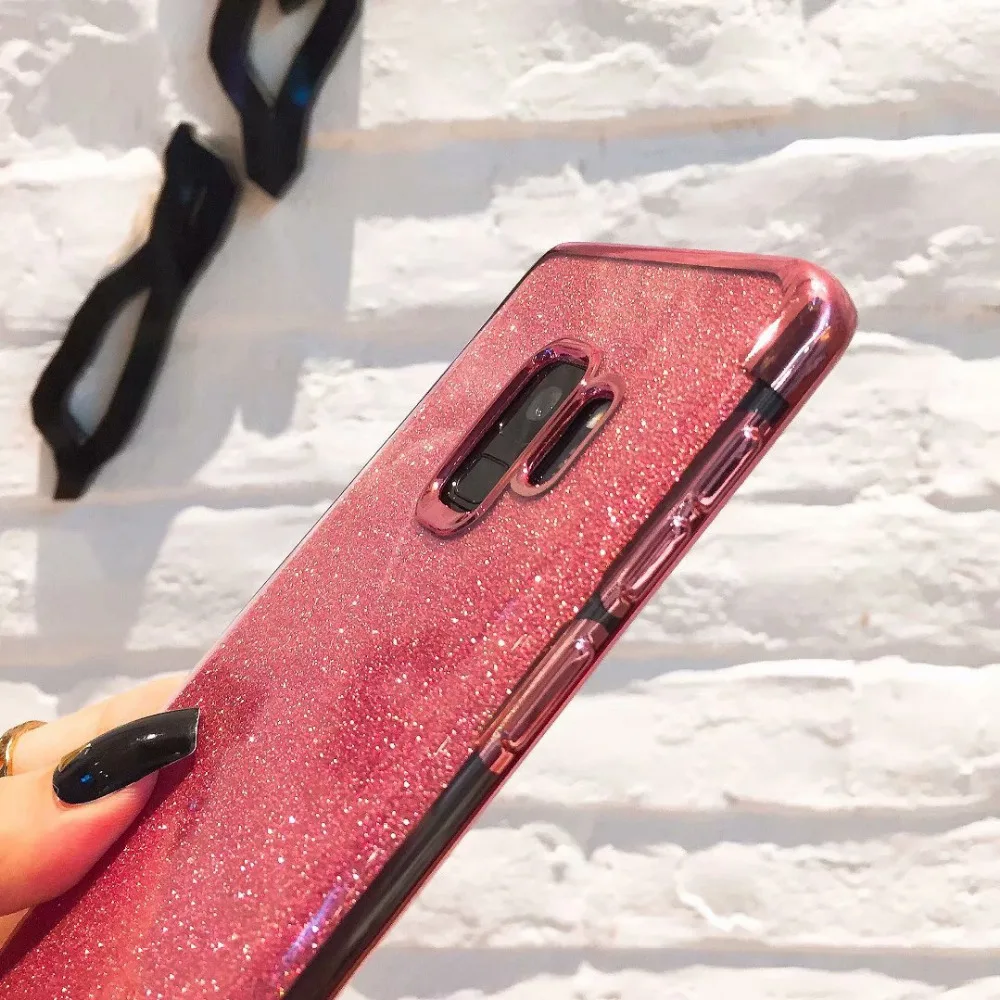 Сельма покрытие Блеск ТПУ чехол для телефона samsung S9 S8 плюс S6 S7edge A5 A7 J5 J7 Note9 A6 A8 2018