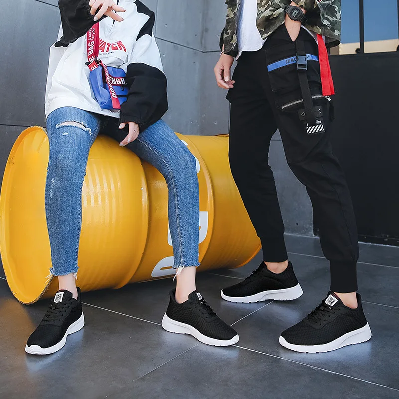 2019 весенние тонкие кроссовки на плоской подошве для мужчин и женщин удобная