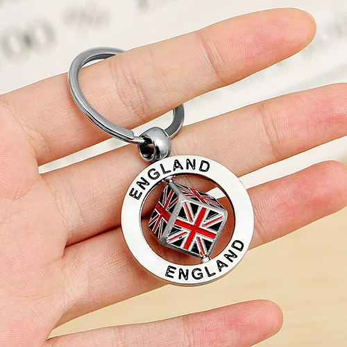 England Ball Футбольный брелок для мужчин, баскетбольный автомобильный брелок, брелок для папы, друга, подарок, пара ключей, футбольный брелок для ключей - Цвет: England Ball