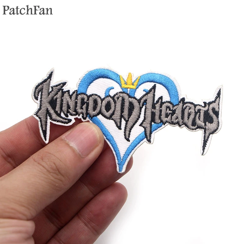 A0379 Лоскутная нашивка Kingdom Hearts, вышитая железная нашивка для шитья, популярная для шляп, сумок, обуви, аппликация, аксессуары для самодельных лоскутов
