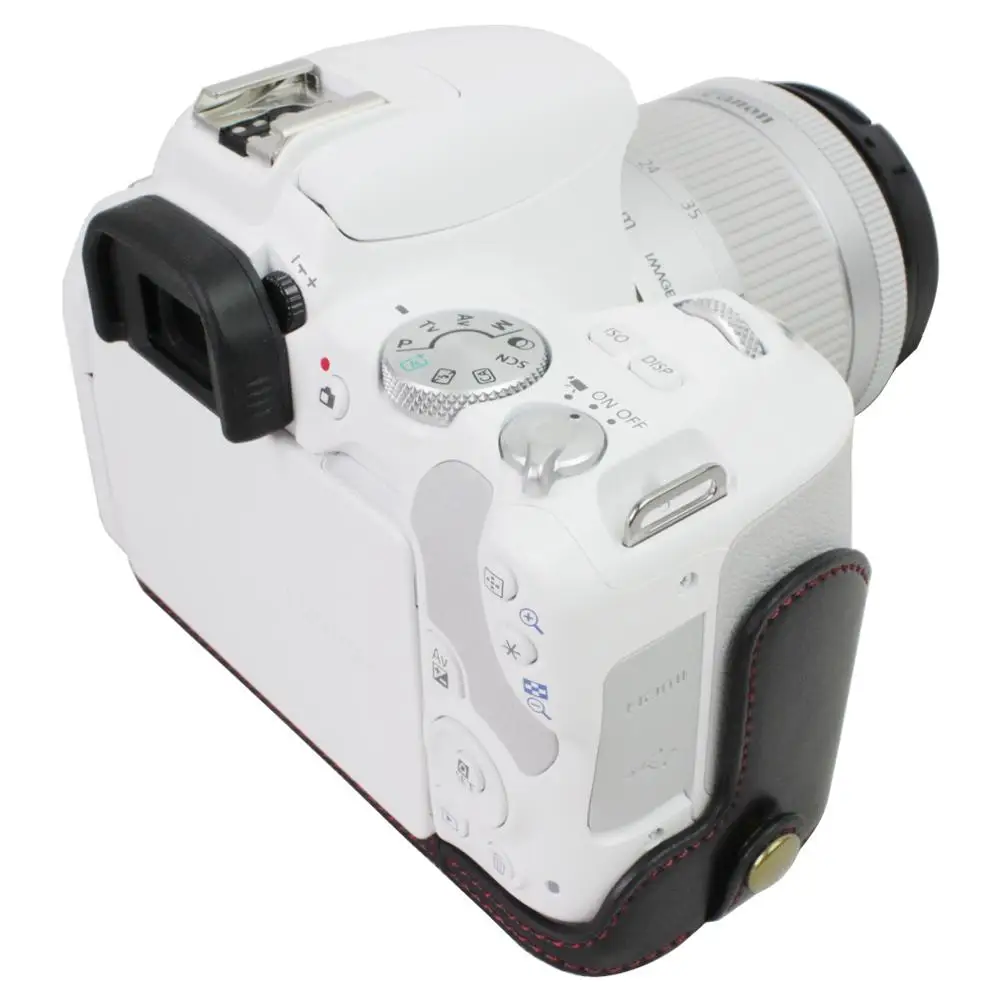 Чехол для цифровой камеры из ПУ кожи чехол с ремешком Canon EOS 200D 250D Rebel SL2 SL3 KISS X9 18-55