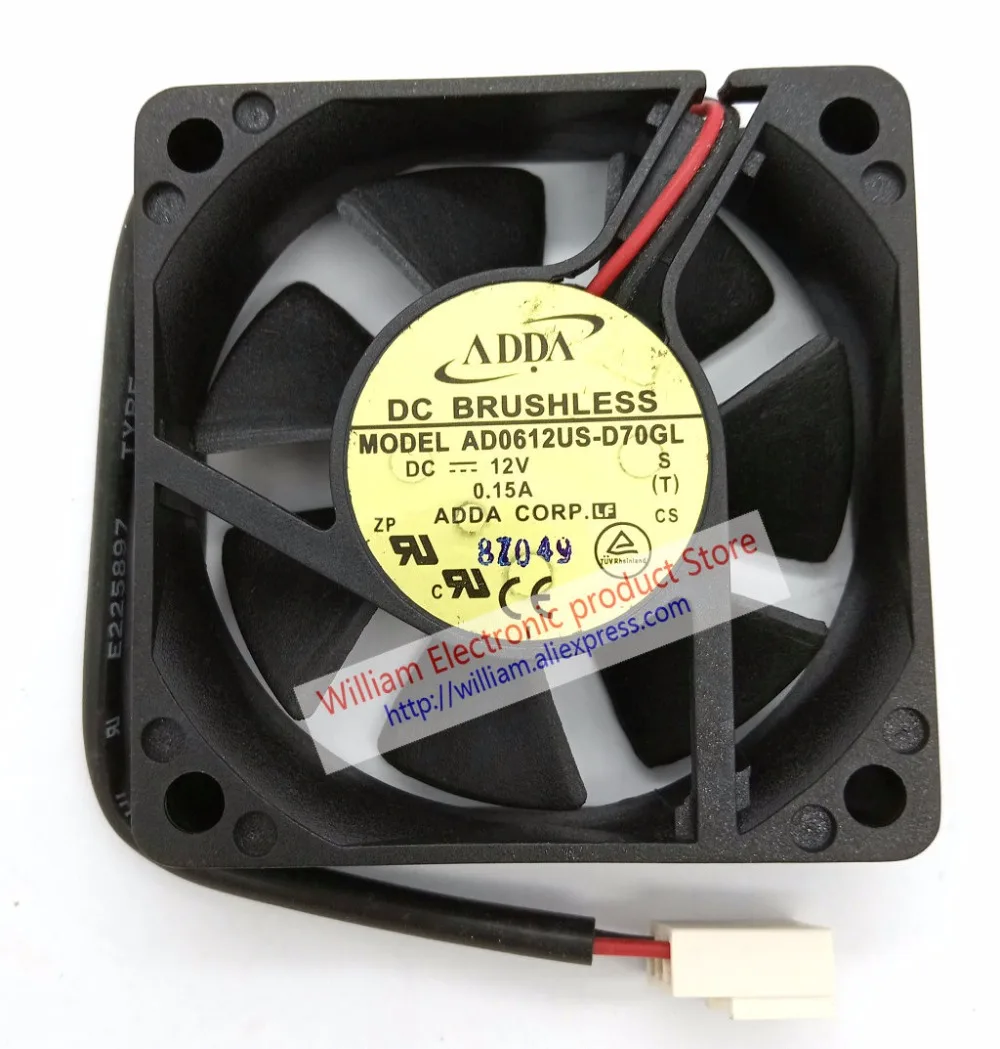 

Оригинальный ADDA AD0612US-D70GL DC12V 0.15A 60x60x15 мм 2 линии компьютер Вентилятор охлаждения