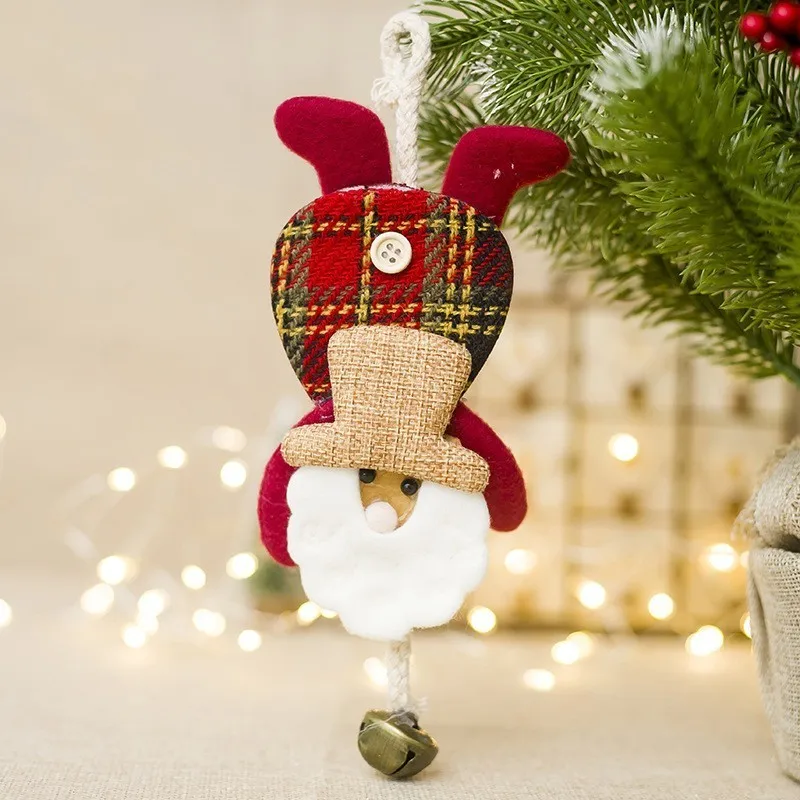 down Новые Веселые новогодние украшения интересные SantaClaus восхождение дерево Подвеска падения украшения куклы праздничный вечерние товары для дома - Цвет: down