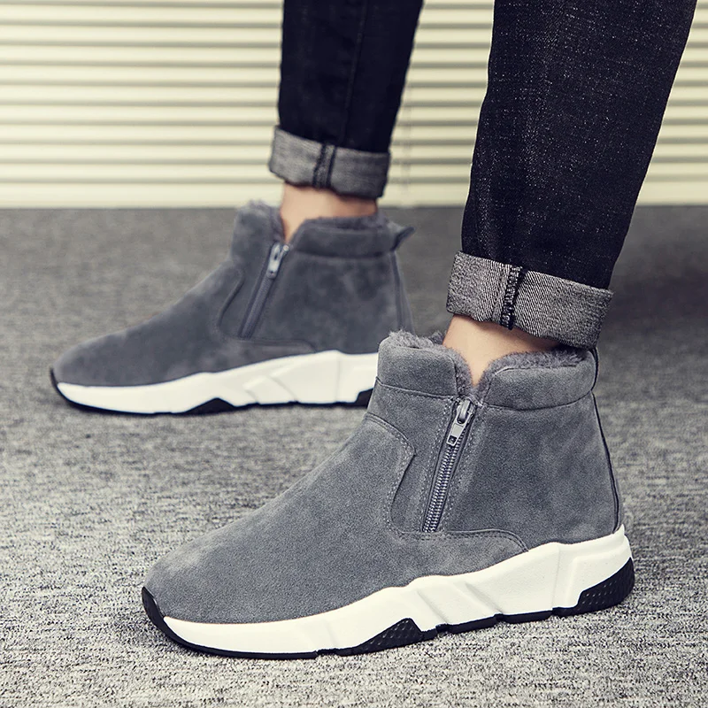 Мужские ботинки Зимняя мужская обувь на шнуровке стильные модные кроссовки