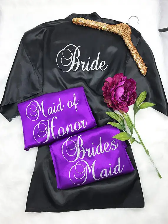 Индивидуальный заказ свадебные халаты для невесты кимоно платья подружки белье