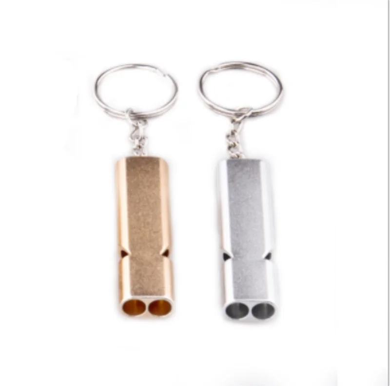 Portable Alloy Aluminum Emergency Survival High Volume Whistle Outdoor Camping Hiking Tool Keychain Gold Sliver / 500pcs | Спорт и