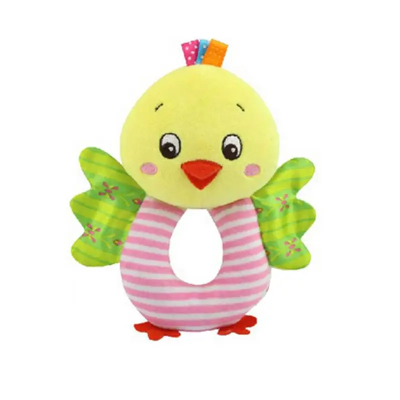 IPiggy, игрушки для новорожденных, Мультяшные животные, Сова/слон, погремушки для маленьких мальчиков и девочек, колокольчик, плюшевые игрушки для малышей, jouet enfant - Цвет: style 1 chicken