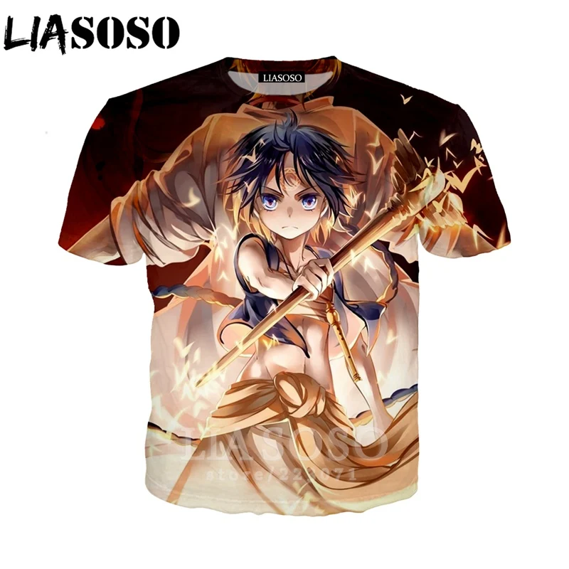 LIASOSO Летний Новый Мужской Женский свитшот 3D принт аниме-МАГИ Лабиринт волшебной