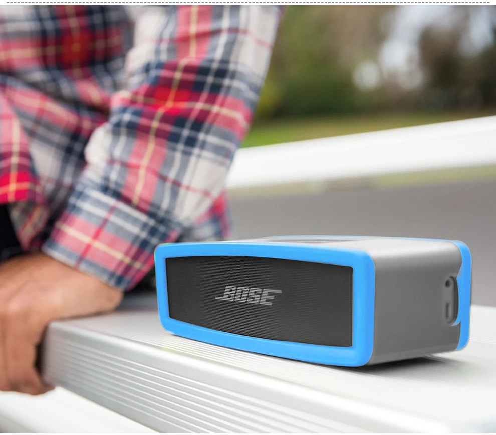 Синий Чехол для портативного динамика для bose Soundlink Mini Многослойные чехол для музыкальной колонки сумка дополнительное пространство для зажигания и кабели - Цвет: Синий