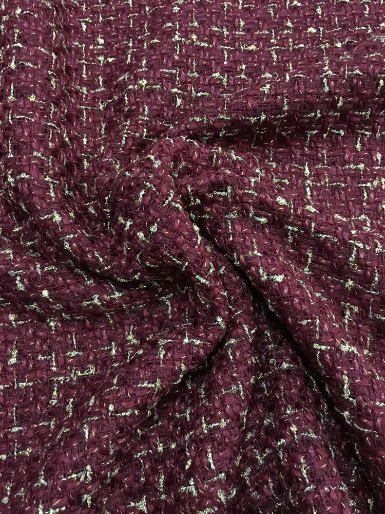 Женская твидовая ткань с металлической золотой нитью 7 цветов | Дом и сад