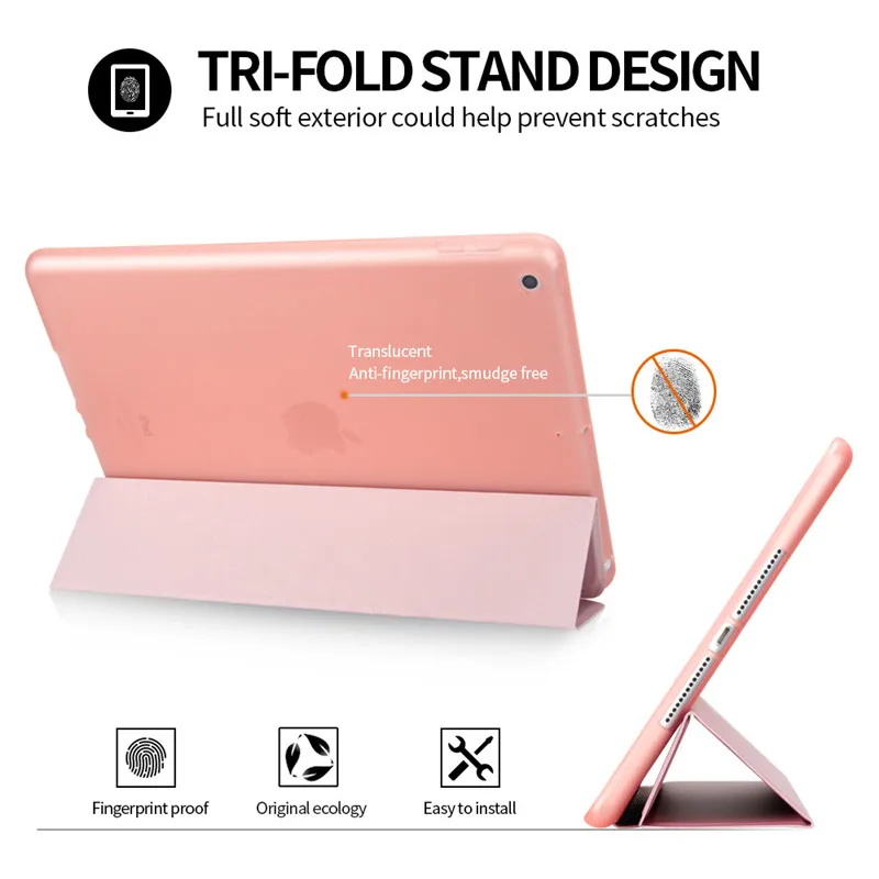 Флип чехол для iPad Pro 12 9 2018 Чехол Мягкий ТПУ складной Фолио Назад Магнитная Smart Case