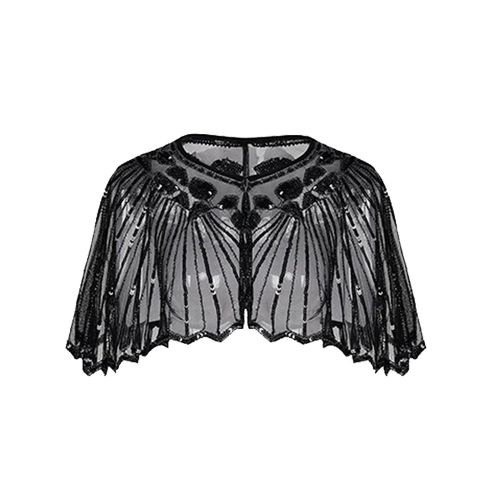 Летняя женская шаль высокого класса с пайетками вышивка для сцены кружево Gatsby