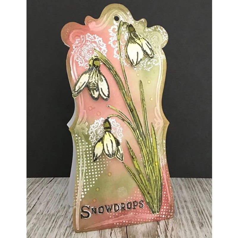 Изящный Металлический трафарет для скрапбукинга альбома фотобумаги карточек