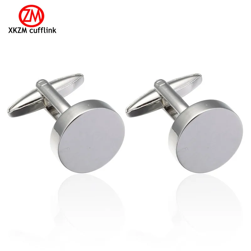 

Formal Silvery round Smooth Cufflink for Mens Suits Buttons Geometric Wedding Cufflink French Grooms Shirt Brand Cuff Links