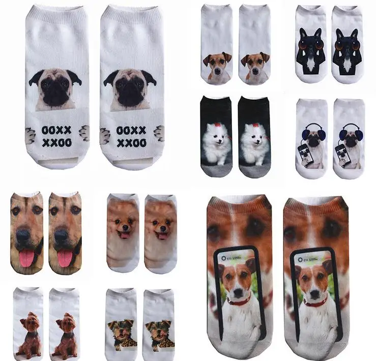 2017 высококачественный принт с героями мультфильмов короткие носки и Симпатичные