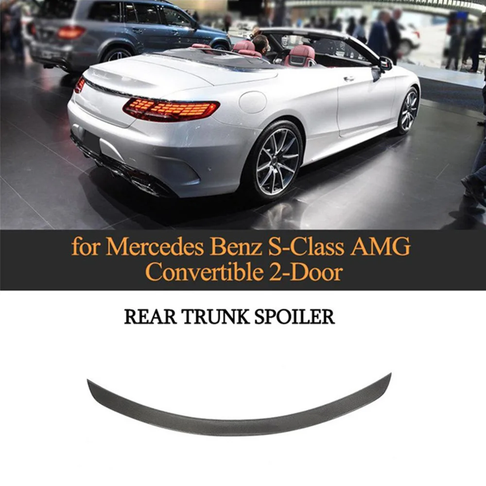 Задний спойлер для Mercedes Benz S Class AMG из углеродного волокна 2 дверный 2016 2018