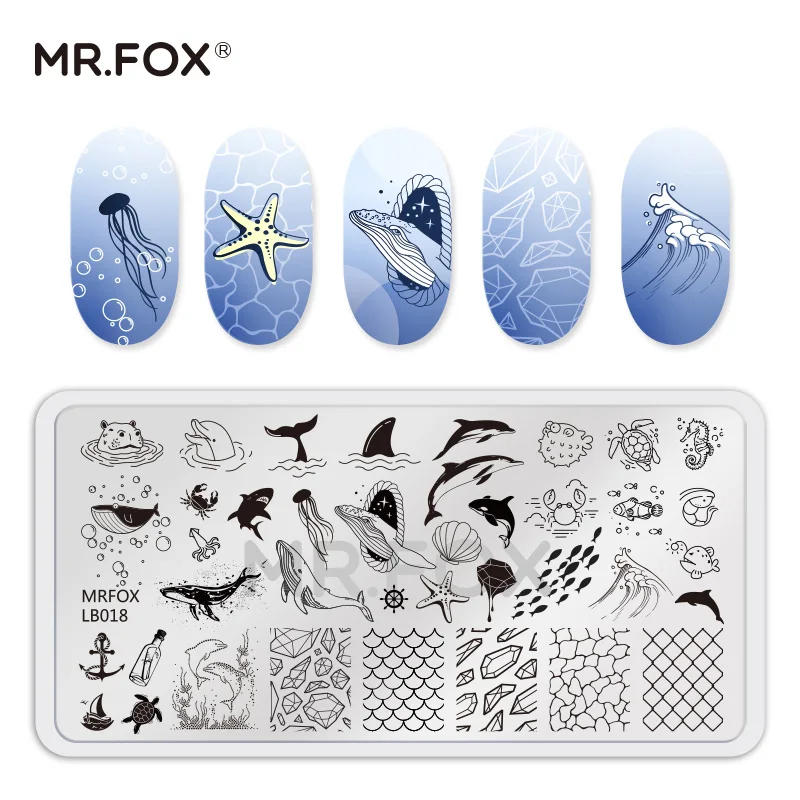 Mr. Fox доска для ногтей с морским единорогом изображение животных картин форма
