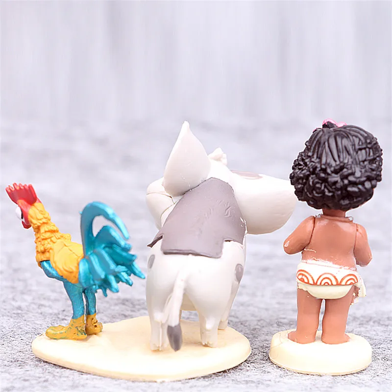 6 шт./компл. с героями из мультфильмов; Vaiana принцесса Мауи главный Tui Тала Heihei Pua фигурку украшения игрушки для детей, подарок на день рождения