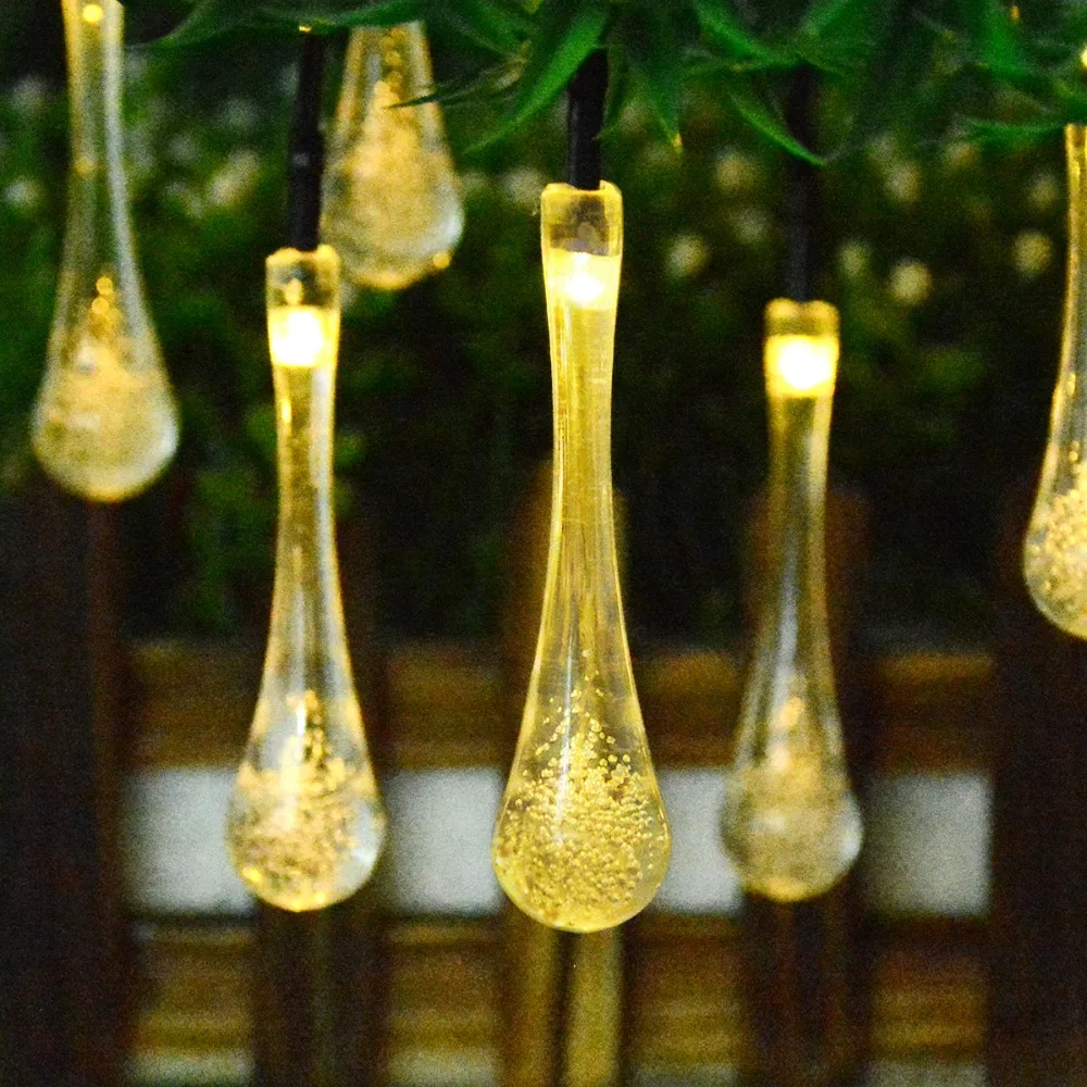 Перезаряжаемая Солнечная светодиодная гирлянда садовая наружная лампа патио