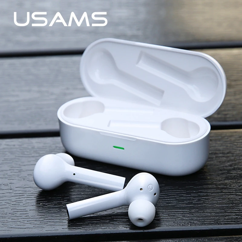 USAMS беспроводные Bluetooth наушники 5 0 стерео гарнитура с зарядным устройством