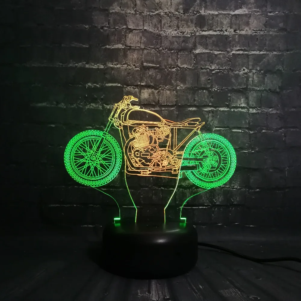 Новинка 3D лампа Mixcolor мотоцикл USB ночник настроение насекомое детские игрушки светодиодное освещение RGB лампа детские игрушки сенсорный скутер автоцикл