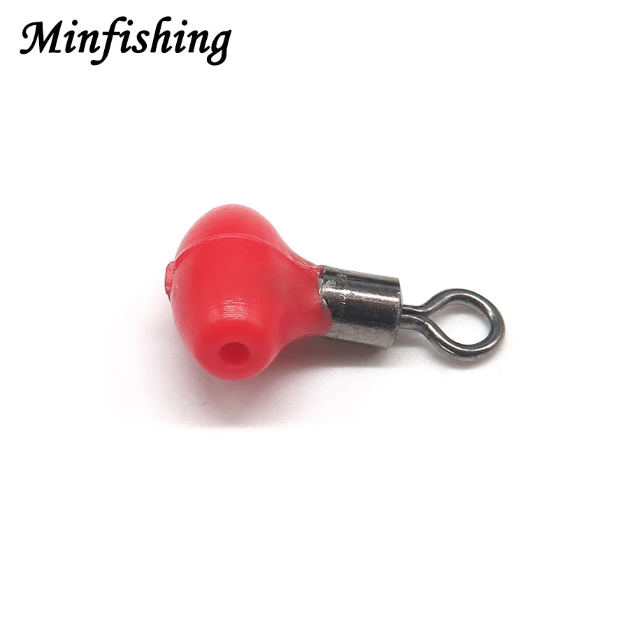 Minfishing, 100 шт., 5 цветов, бусины для рыбалки, вставляемые Вертлюги, вертлюги, вертлюги, рыболовный крючок, разъем, Аксессуары для рыбалки