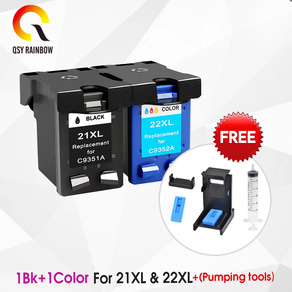 1bk 1color-AC-1 CMYK Supplies чернильный картридж Замена для hp 21 hp 21 для hp 21xl чернилами hp Deskjet F380 F2180 F2280 F4180 F4100 F2100 F2200 F300 - Цвет: 1bk 1color-AC-1